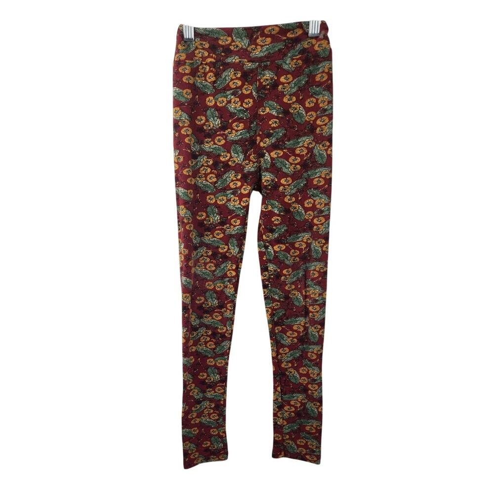 Lularoe Floral Print Leggings Womens Size Large / Extra Large L / XL